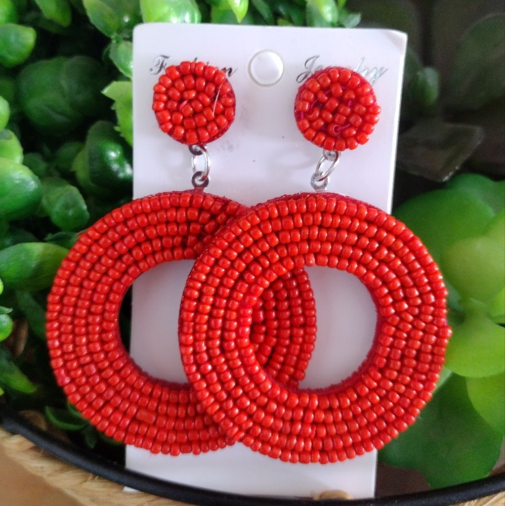 Red earrings